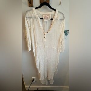 Heirloom Free People Ivory Sheer Tunic Top